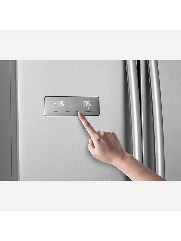 Hisense RS741N4WCE 90cm Wide, Side by Side, American-Style Fridge Freezer with non-plumbed Water Dispenser - Stainless Steel - Image 4